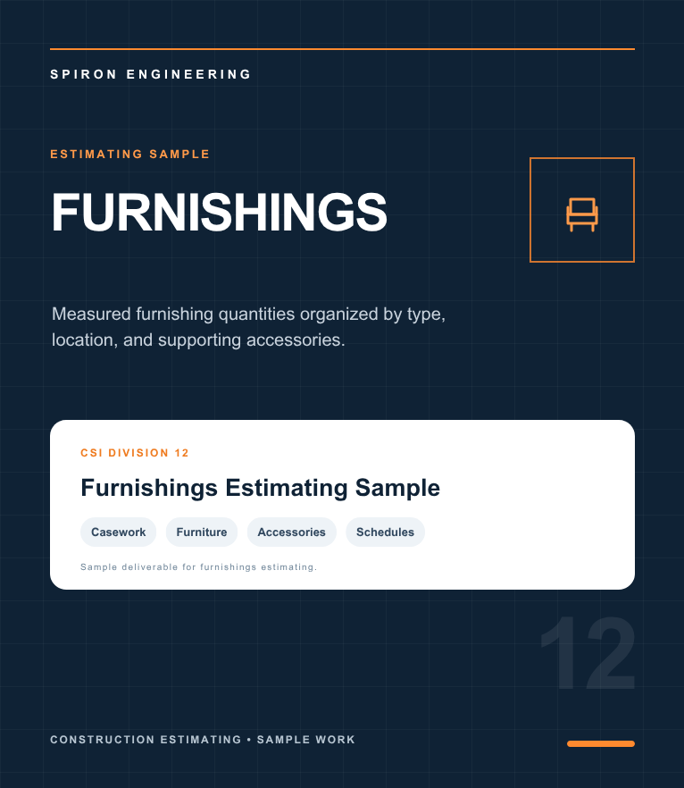 Furnishings Estimating Sample