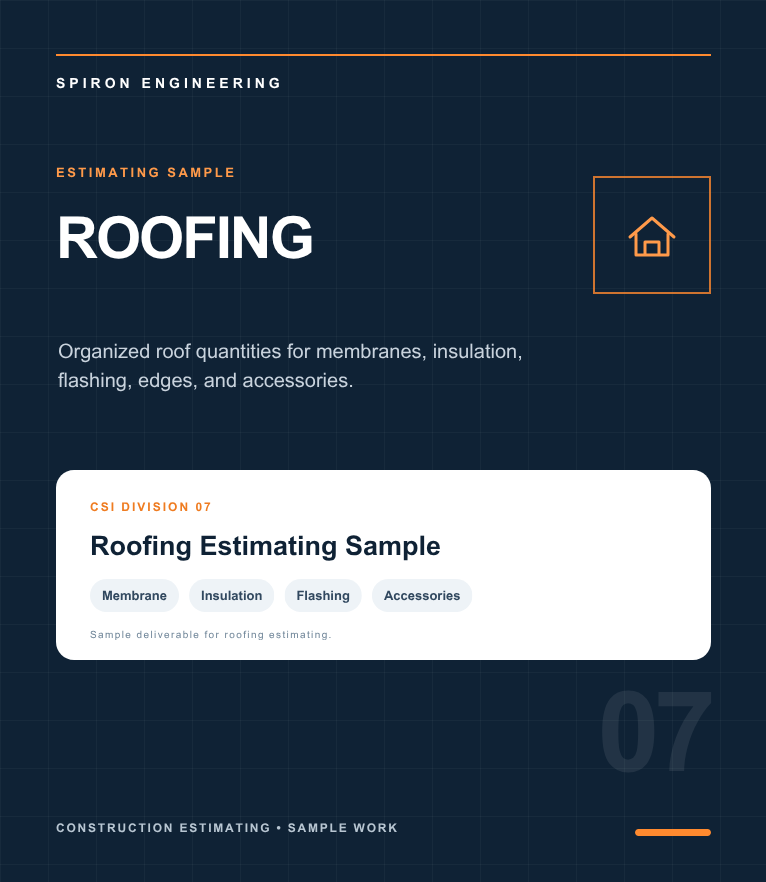 Roofing Estimating Sample